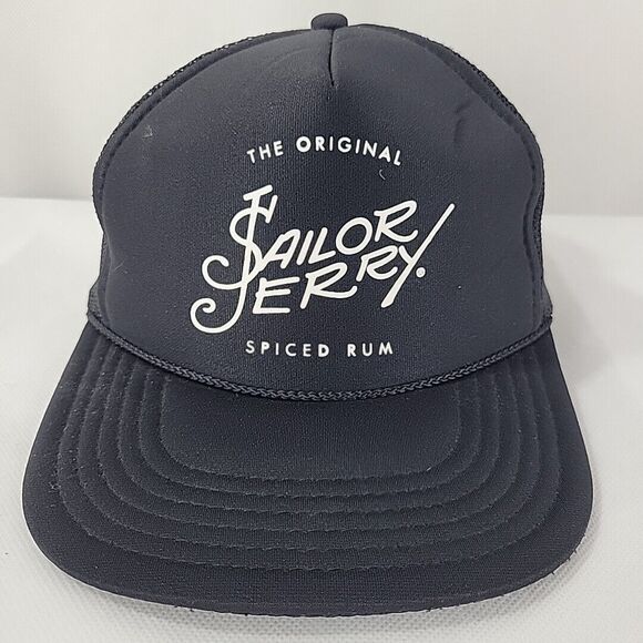 Original Sailor Jerry Spiced Rum Hat Foamie Rope Mesh Back Trucker Snapback - Picture 1 of 10